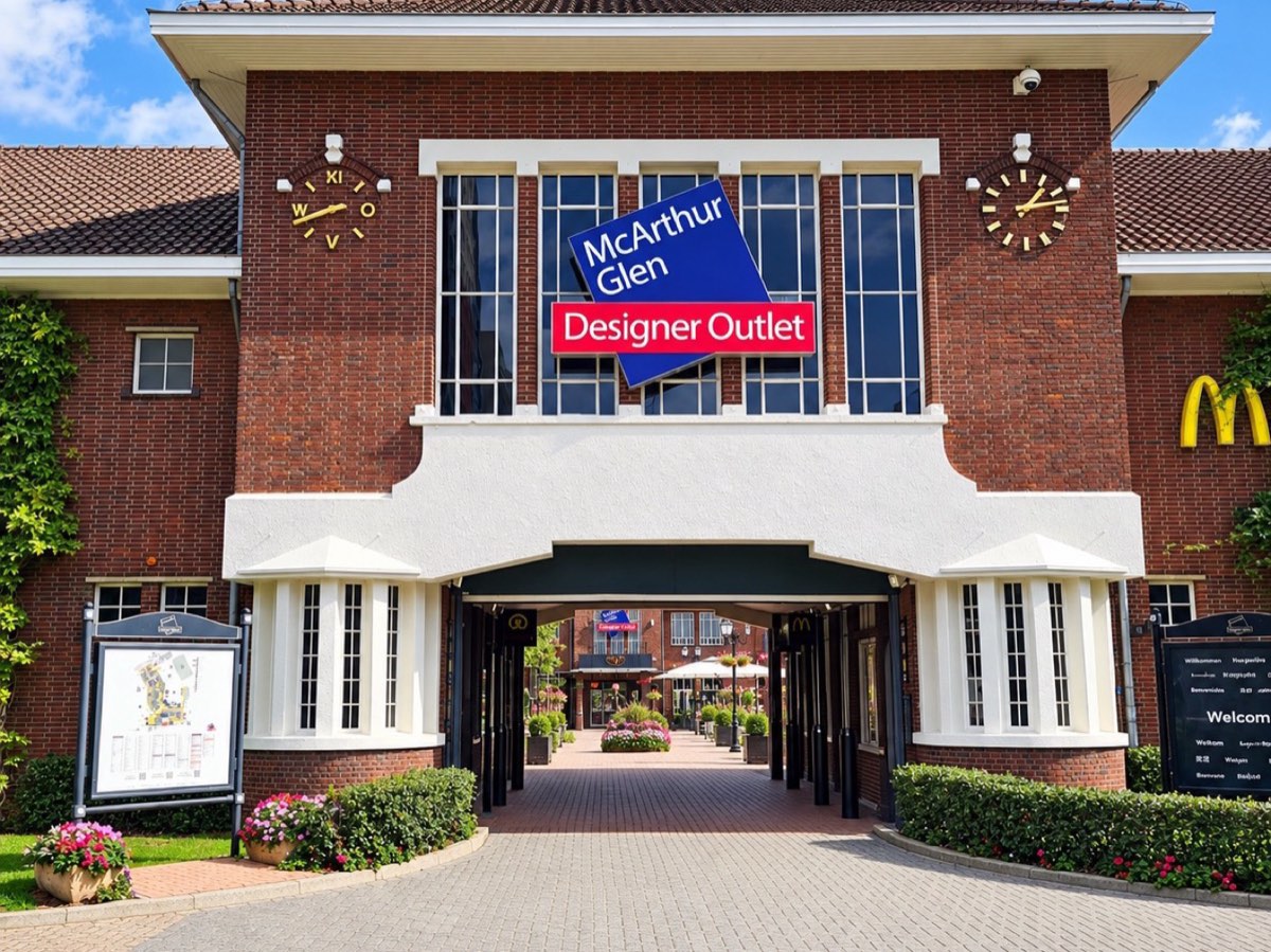 Eingang des Designer Outlets in Roermond